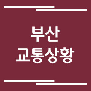 Read more about the article 부산 실시간 교통상황 및 정보