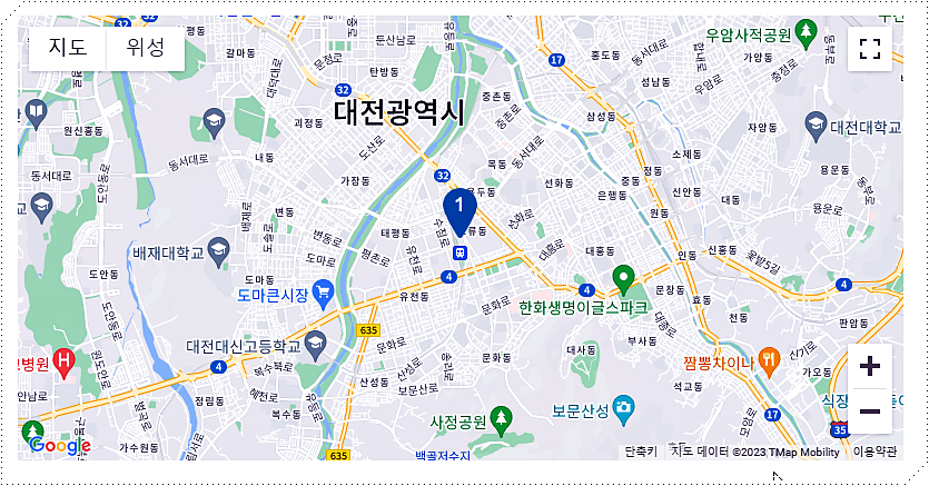 코스트코 대전점의 위치