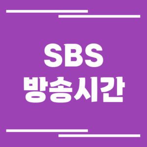 Read more about the article SBS 방송시간 확인하기 링크