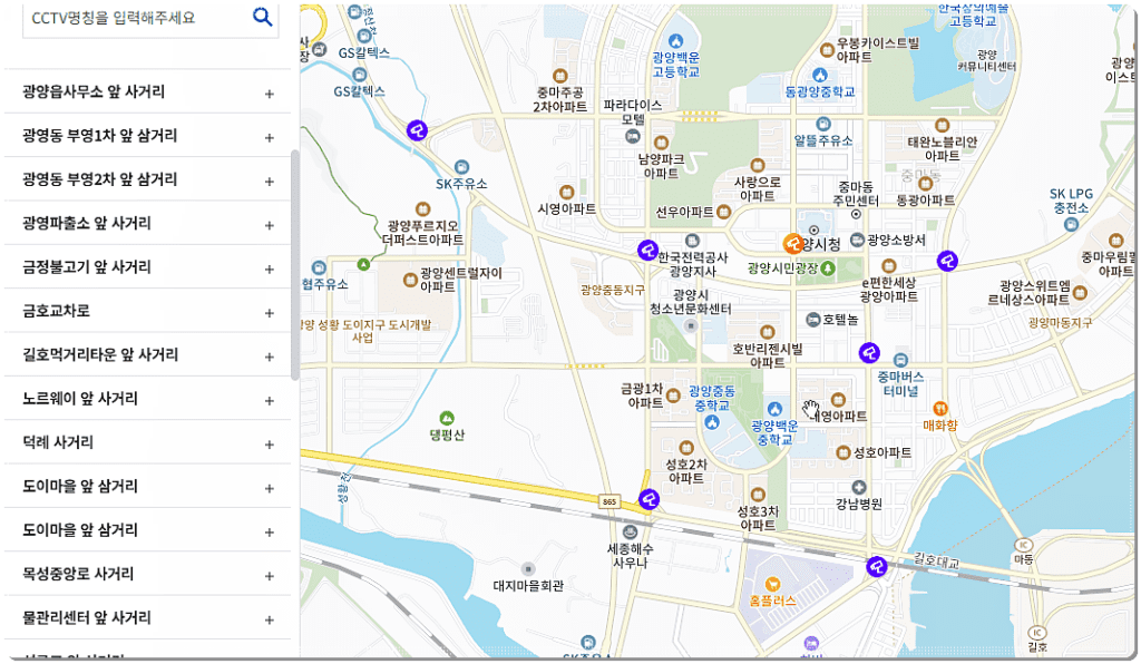 CCTV 동영상 정보