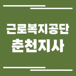 Read more about the article 근로복지공단 춘천지사 전화번호 및 팩스번호, 운영시간