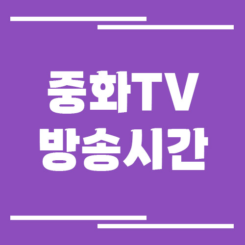 중화TV 방송시간 보기