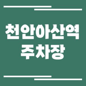 Read more about the article 천안아산역 주차장 요금 및 할인