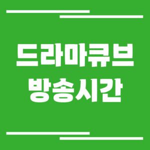 Read more about the article 드라마큐브 방송시간 조회