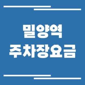 Read more about the article 밀양역 주차장 요금