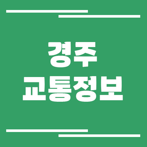 경주 실시간 교통상황 및 정보 안내