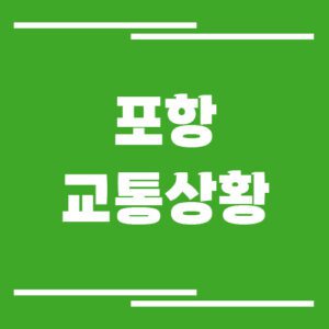 Read more about the article 포항 실시간 교통상황 및 정보