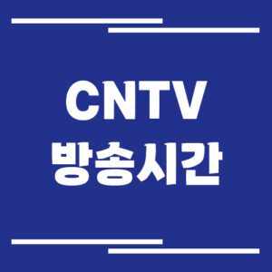 Read more about the article CNTV 씨엔티비 방송시간 조회하기