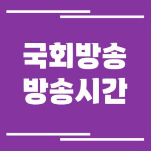 Read more about the article 국회방송 방송시간 조회