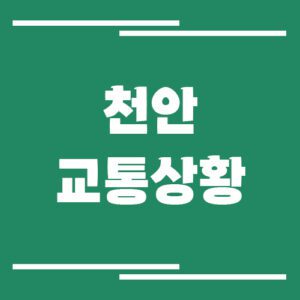 Read more about the article 천안 실시간 교통상황 및 정보