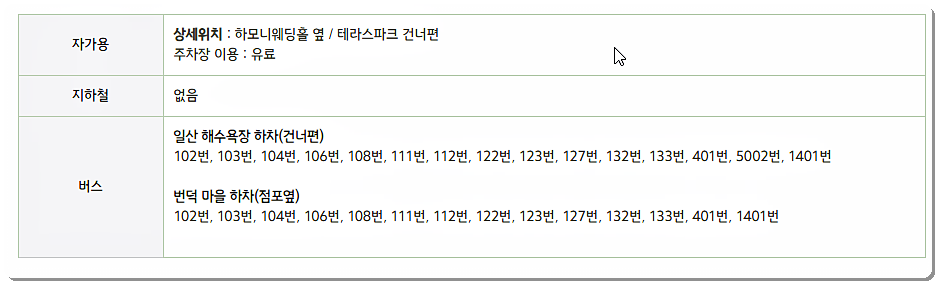 주차장 이용 안내