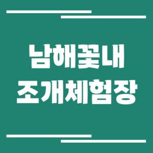 Read more about the article 남해꽃내조개체험장 갯벌체험 입장료 및 운영시간 보기