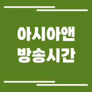 Read more about the article 아시아앤 방송시간 조회 링크