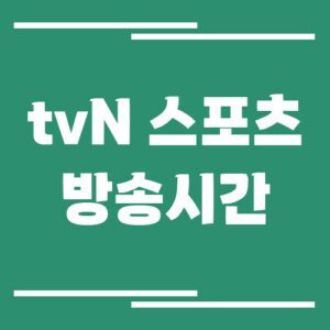 Read more about the article tvN 스포츠 방송시간 조회하기