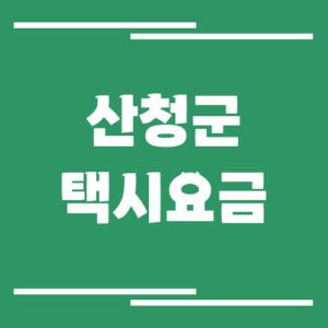 Read more about the article 산청군 택시 요금