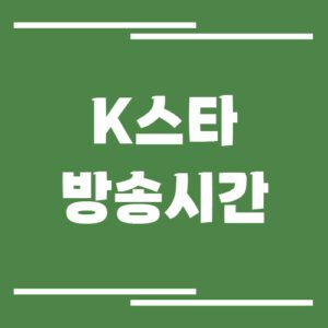 Read more about the article K스타 채널 방송시간 조회