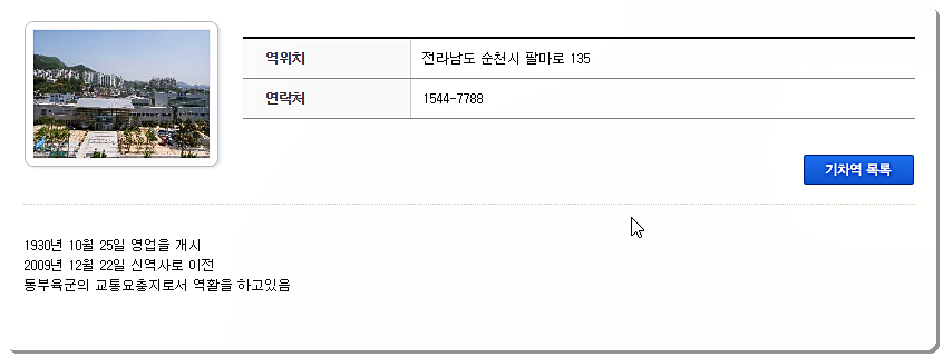 순천역 소개