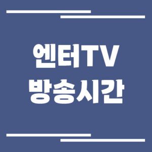 Read more about the article 엔터TV 방송시간 조회