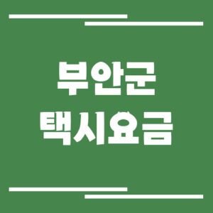 Read more about the article 부안군 택시 요금 정보