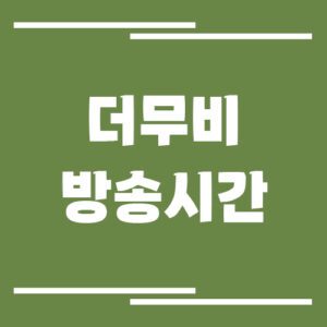 Read more about the article 더무비 채널 방송시간 조회