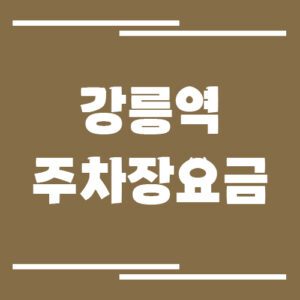 Read more about the article 강릉역 주차장 요금