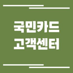 Read more about the article 국민카드 고객센터 전화번호 및 상담시간 보기