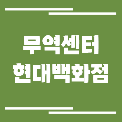 무역센터 현대백화점 주차장 이용 요금(강남 삼성)