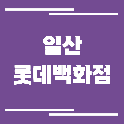 일산 롯데백화점 주차장 이용 요금