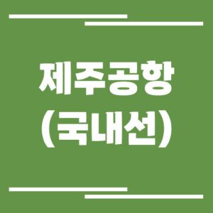 Read more about the article 제주공항 국내선 비행기 시간표 조회