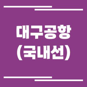 Read more about the article 대구공항 국내선 비행기 시간표 조회(제주)