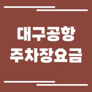 Read more about the article 대구공항 주차장 요금 및 할인 내용 정리