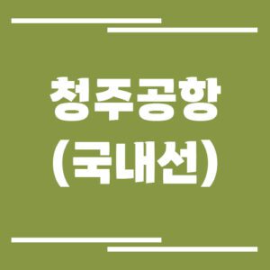 Read more about the article 청주공항 국내선 비행기 시간표 조회