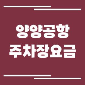 Read more about the article 양양공항 주차장 요금 및 할인 정보