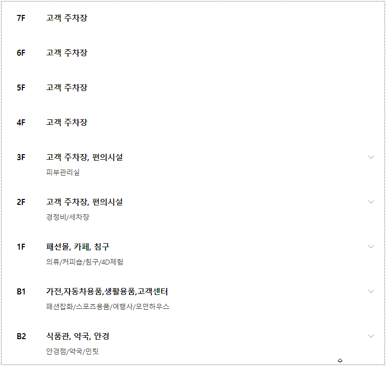 층별 안내