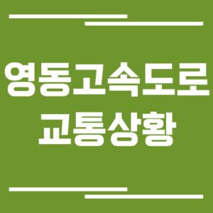 Read more about the article 영동고속도로 교통상황 실시간으로 보는 방법