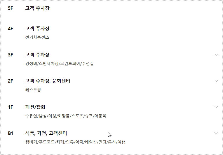 층별 안내