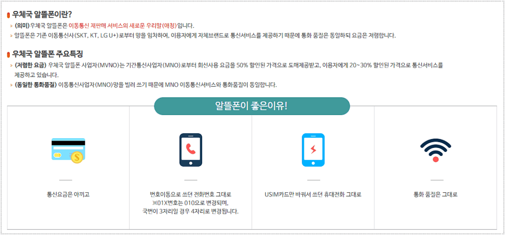 우체국 알뜰폰 소개