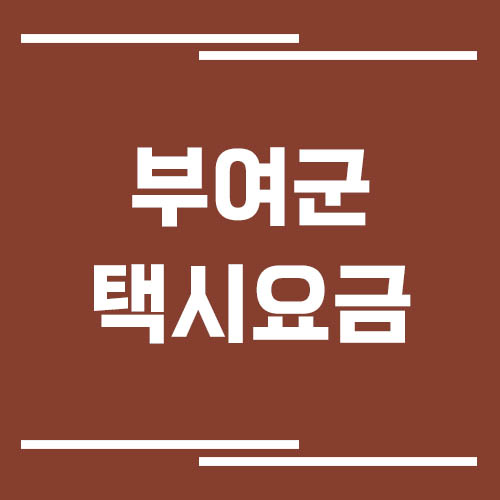 부여군 택시 요금