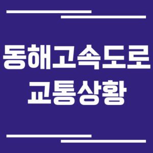 Read more about the article 동해고속도로 교통상황 실시간으로 보는 방법 안내
