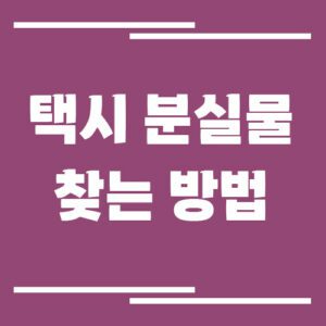 Read more about the article 택시 분실물 찾는 방법 (카드·현금·앱 결제별 대응법)