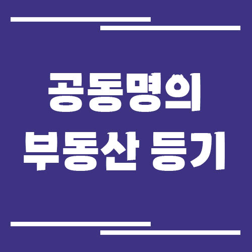 공동명의 부동산 등기 장단점과 실제 사례