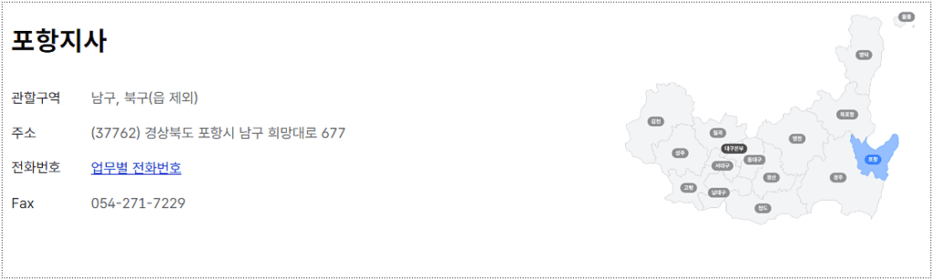 관할구역과 민원 처리 범위