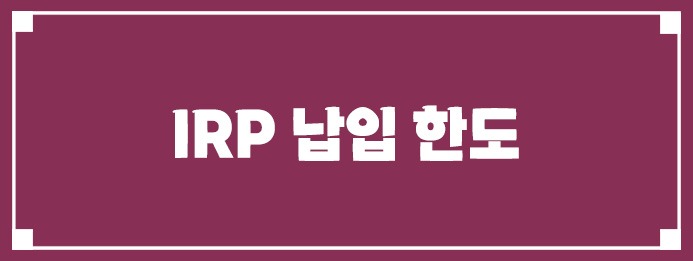 IRP 납입 한도