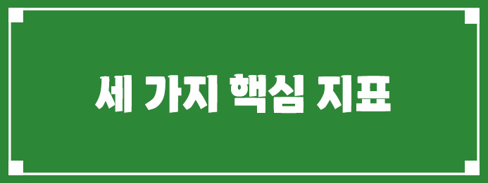세 가지 핵심 지표