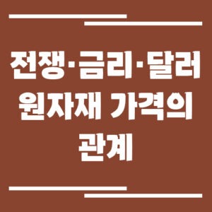 Read more about the article 전쟁·금리·달러와 원자재 가격의 관계