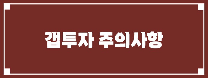 갭투자 주의사항