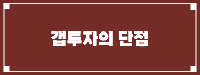 갭투자의 단점