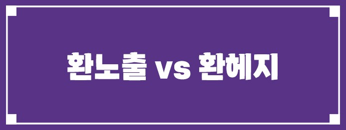 환노출 vs 환헤지
